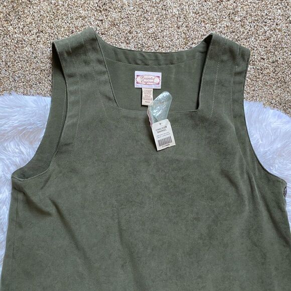 Cracker Barrel Maxi Dress Boho Floral Embroidered Green Size Medium - Picture 3 of 11